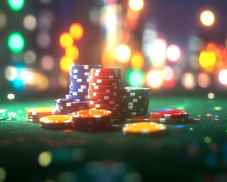 Live casino table with multiple camera angles